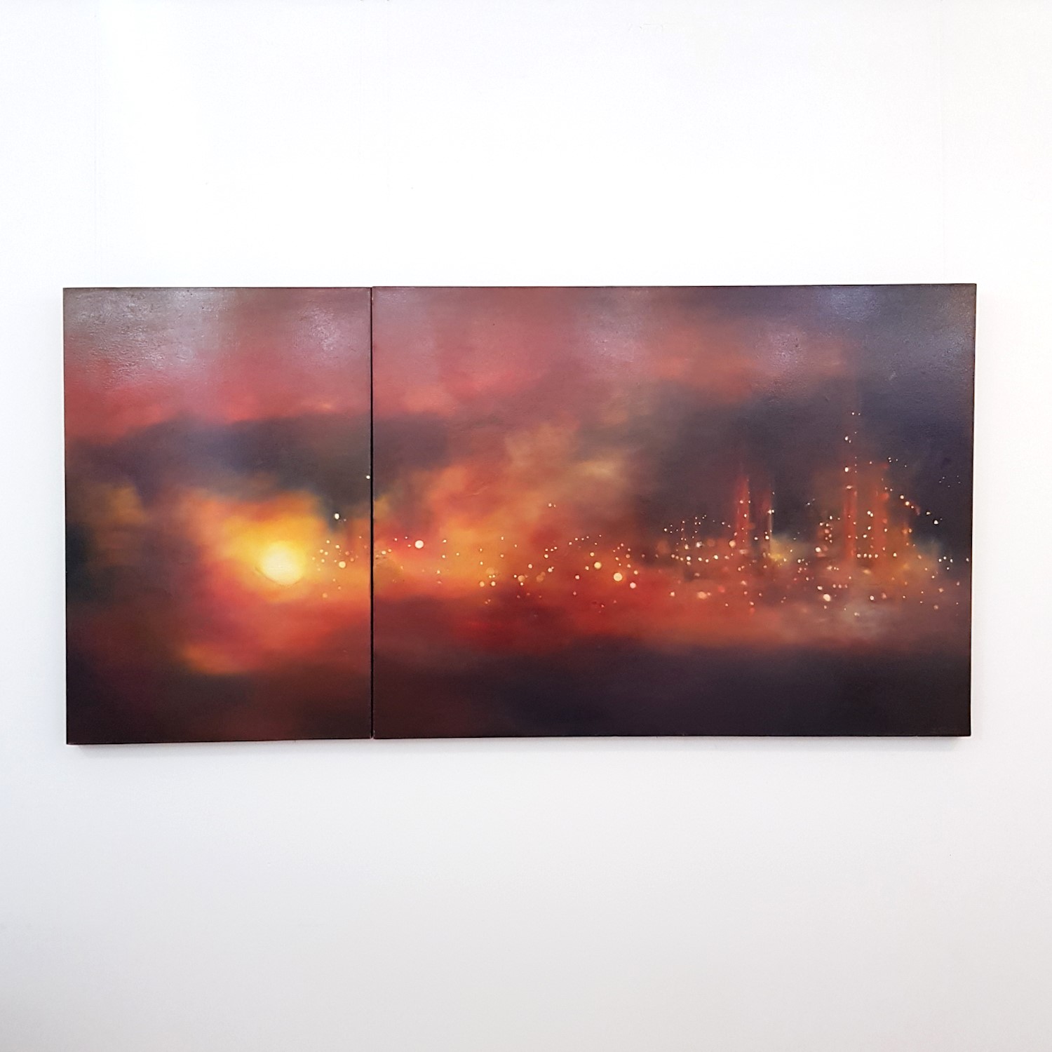 'Chemical Glow III [Diptych]' by artist Lesley Anne Derks